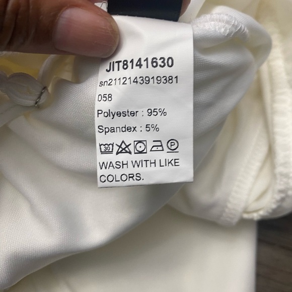 Off white Spaghetti Straps Shear Waist Jumpsuit Romper Plus Size 4X(20-22) - Picture 12 of 15